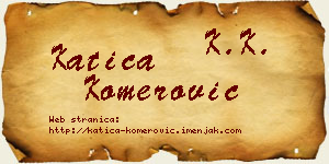 Katica Komerović vizit kartica